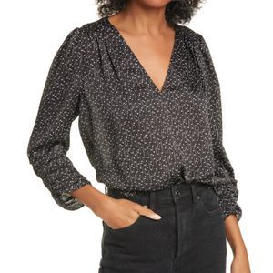 $278 Joie Maizie V-Neck Satin Top XXS